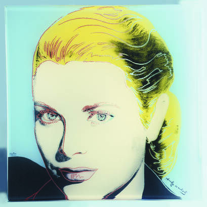 Patera "Grace Kelly" 30cm niebieska A. Warhol