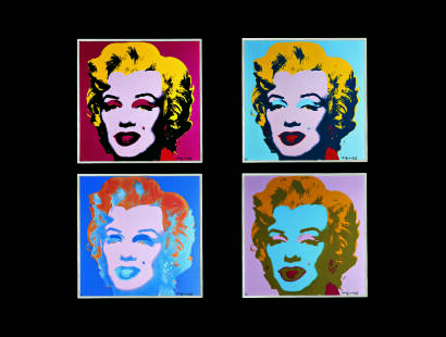 Zestaw 4 pater "Marilyn Monroe" 30cm A. Warhol