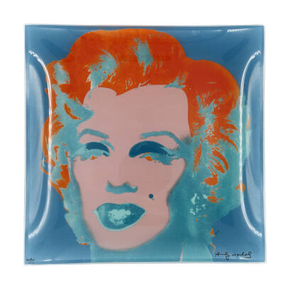 Patera "Marilyn Monroe" 30cm niebieska A. Warhol 